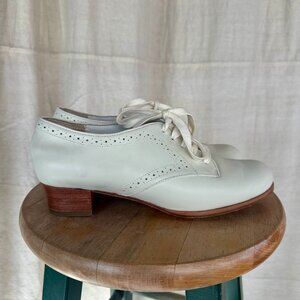 1940s-Style Heeled Dance Shoes, Size 12.5